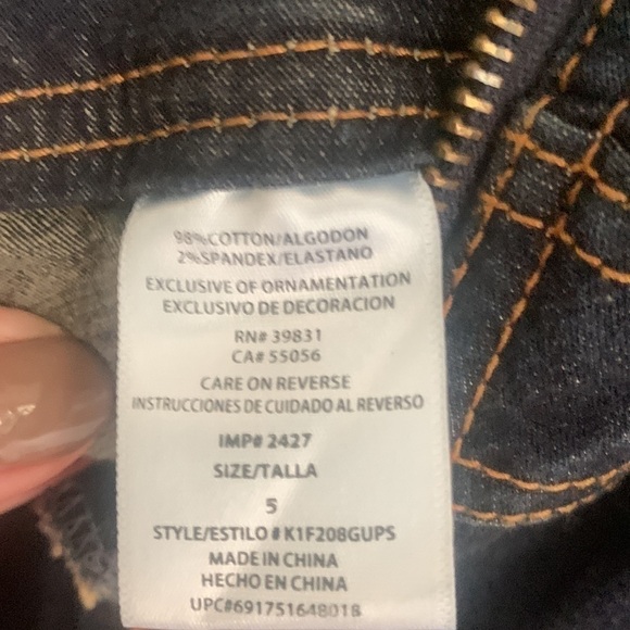 COPY - Baby Phat Y2K Denim Gold Zipper- Back Corseted Tie size 5 - Picture 13 of 13